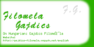 filomela gajdics business card